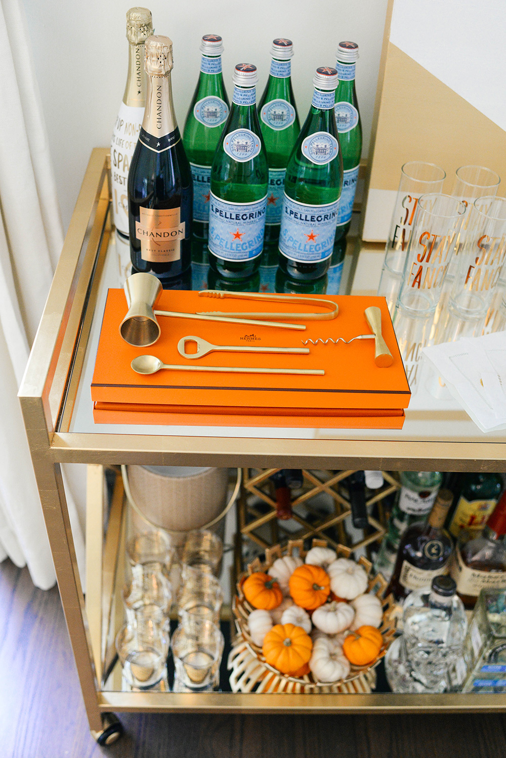Mintwood Home Gold Bar Cart | The Style Scribe