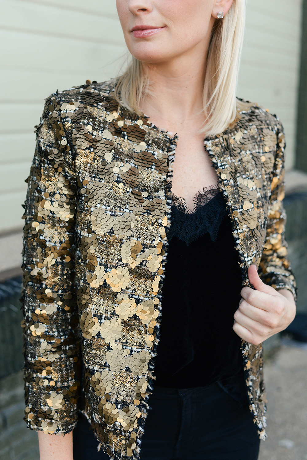 Zara Sequin Jacket | The Style Scribe