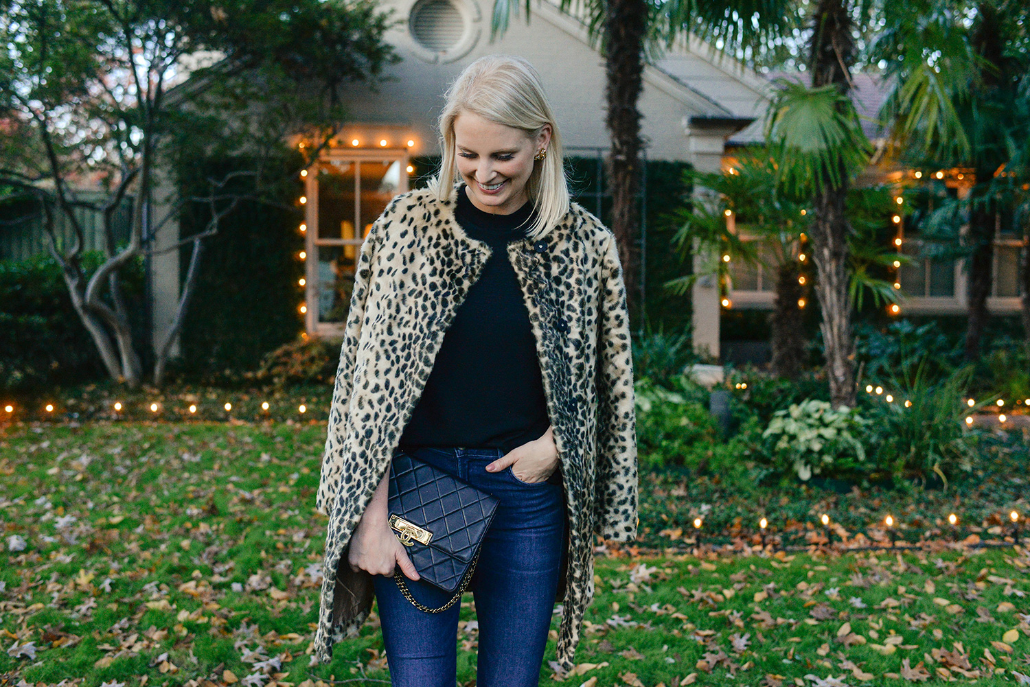 J.McLaughlin Faux Fur Leopard Coat | Dallas Style Blogger