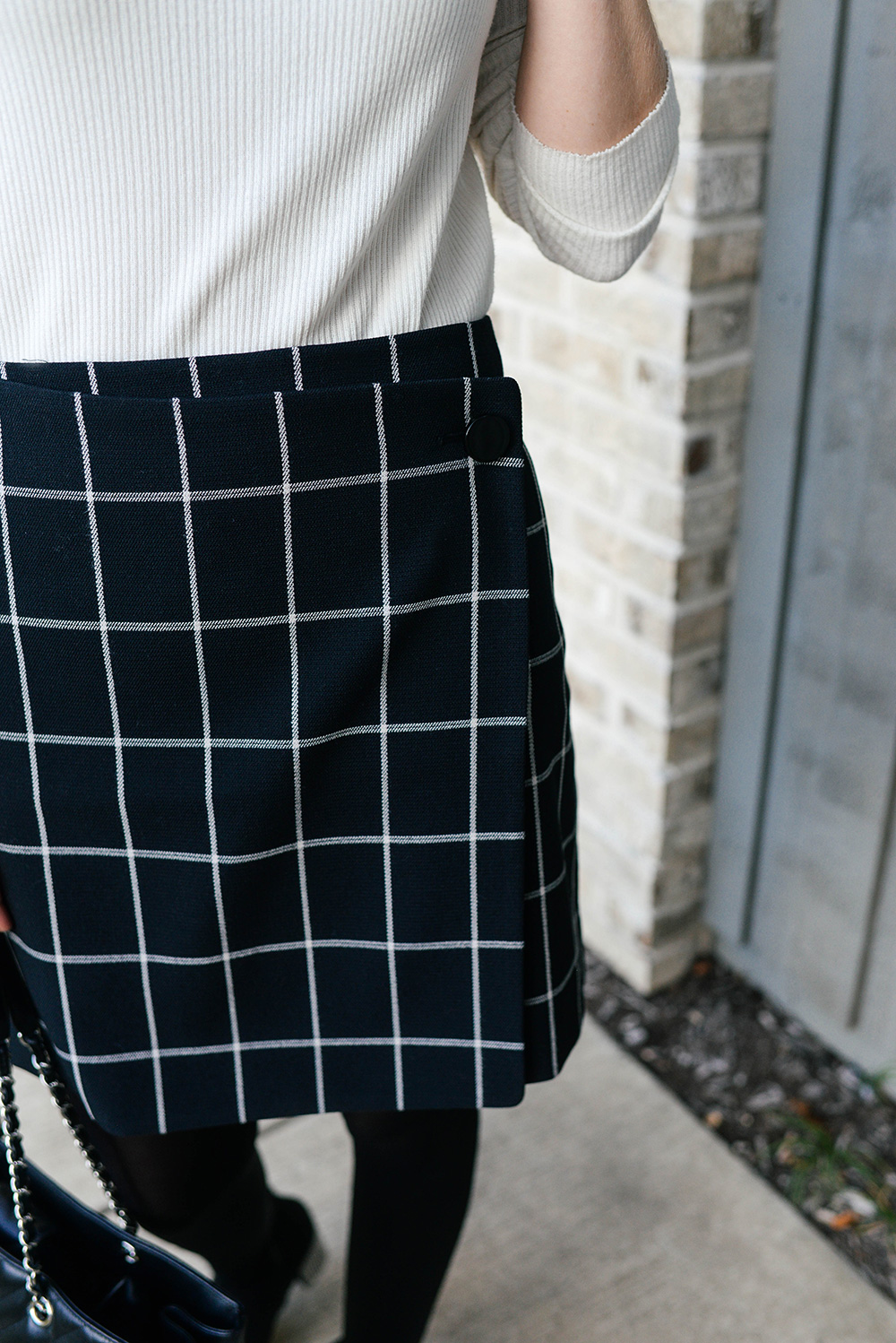Loft Windowpane Skirt | The Style Scribe