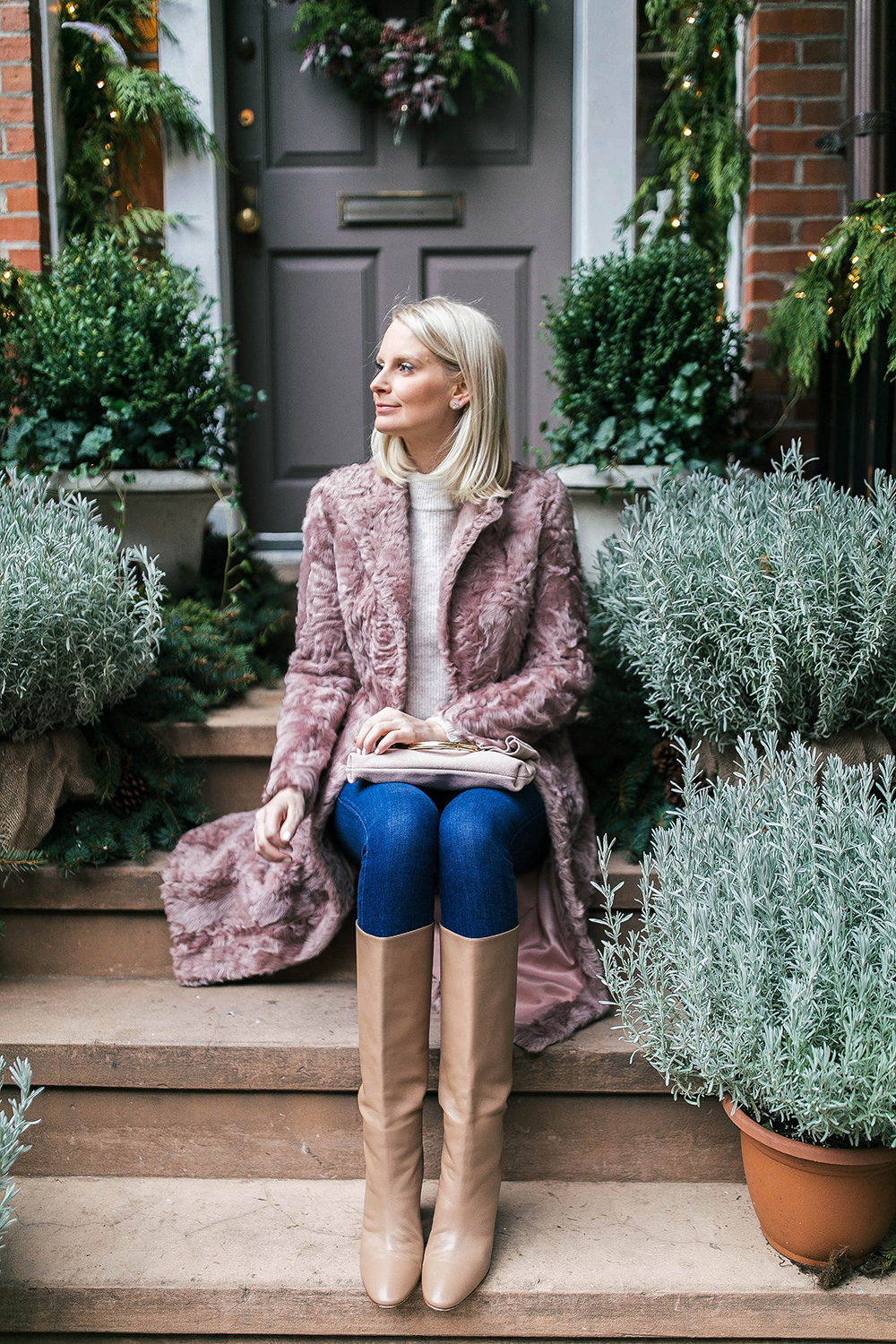 Adrienna Landau Shearling Coat | Dallas Fashion Bloggers