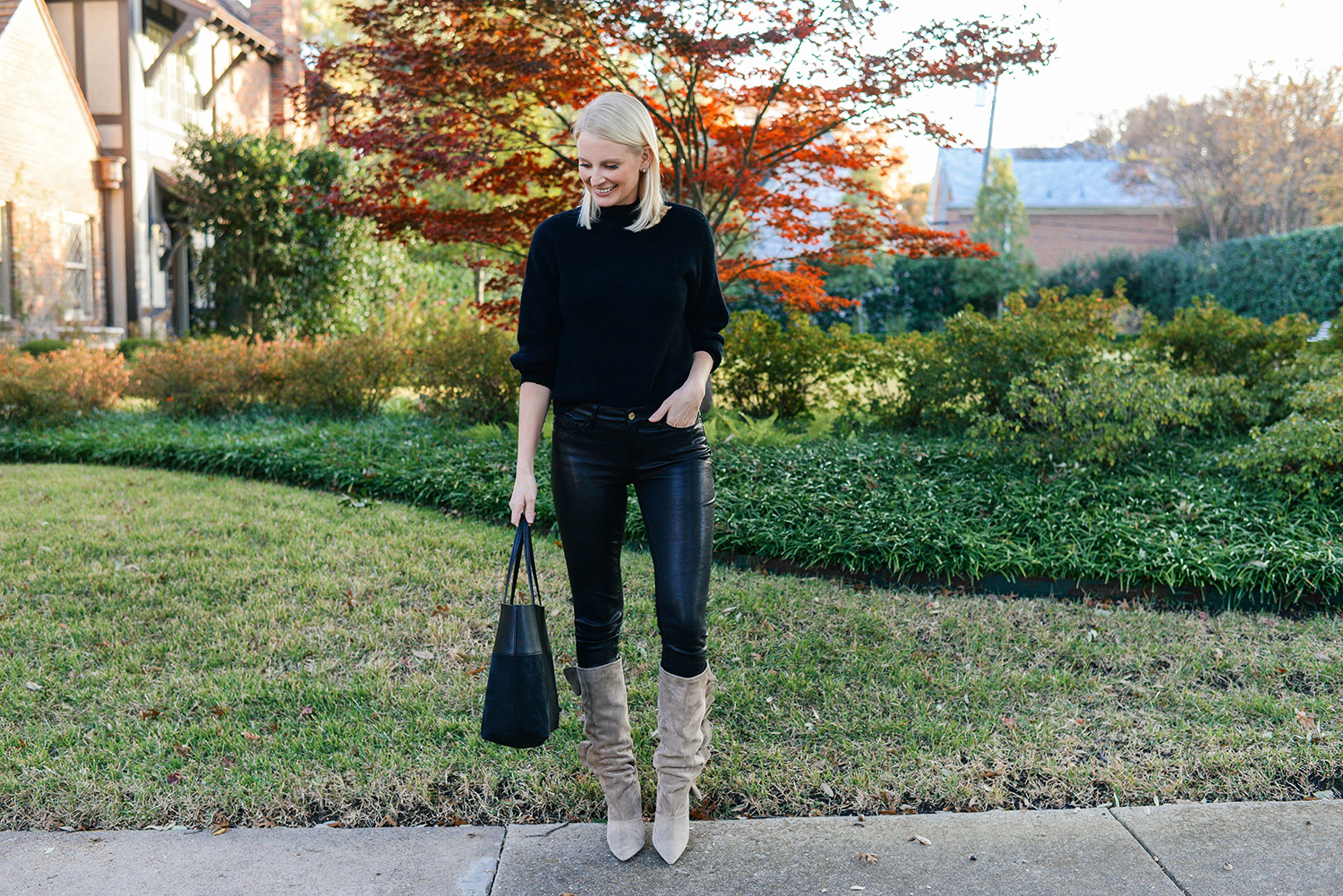 Frame Leather Skinny Pants | The Style Scribe