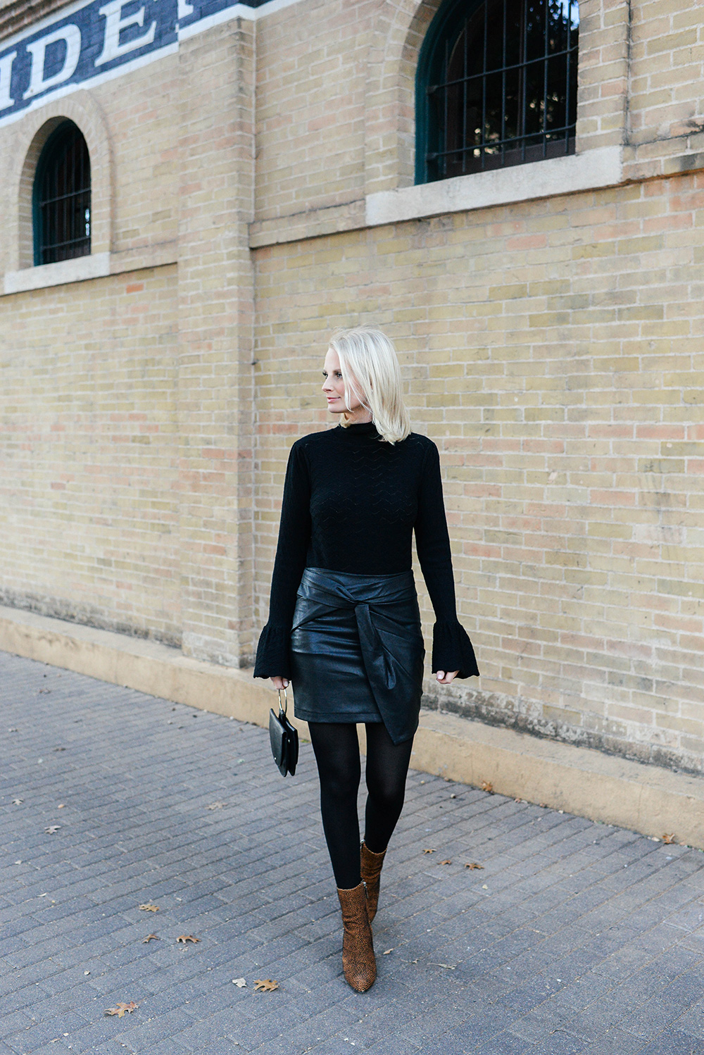 Knotted Leather Skirt | The Style Scribe