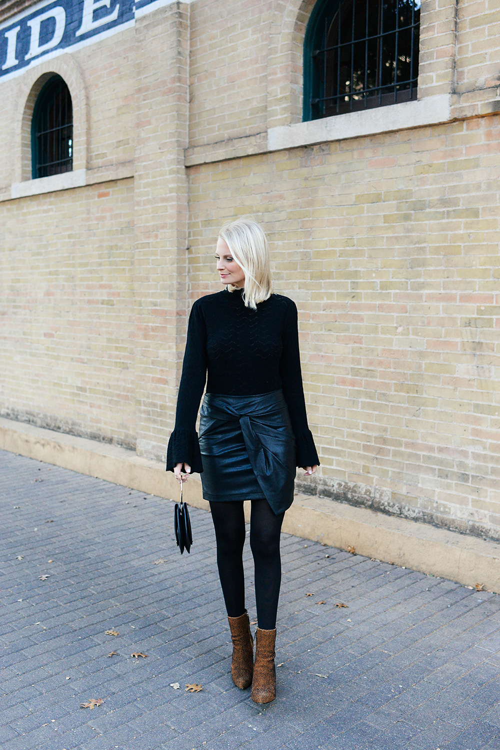 Knotted Leather Skirt | The Style Scribe