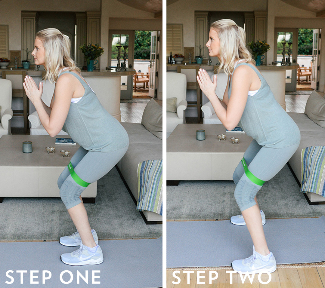 Crab Walks with Stretchy Band | Five Hip Workouts You Can Do At Home
