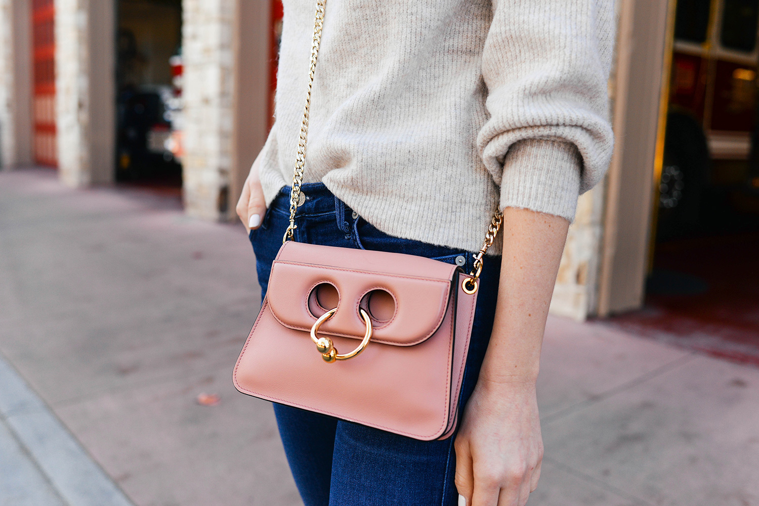 JW Anderson Mini Pink Pierce Bag | Dallas Style Blogger