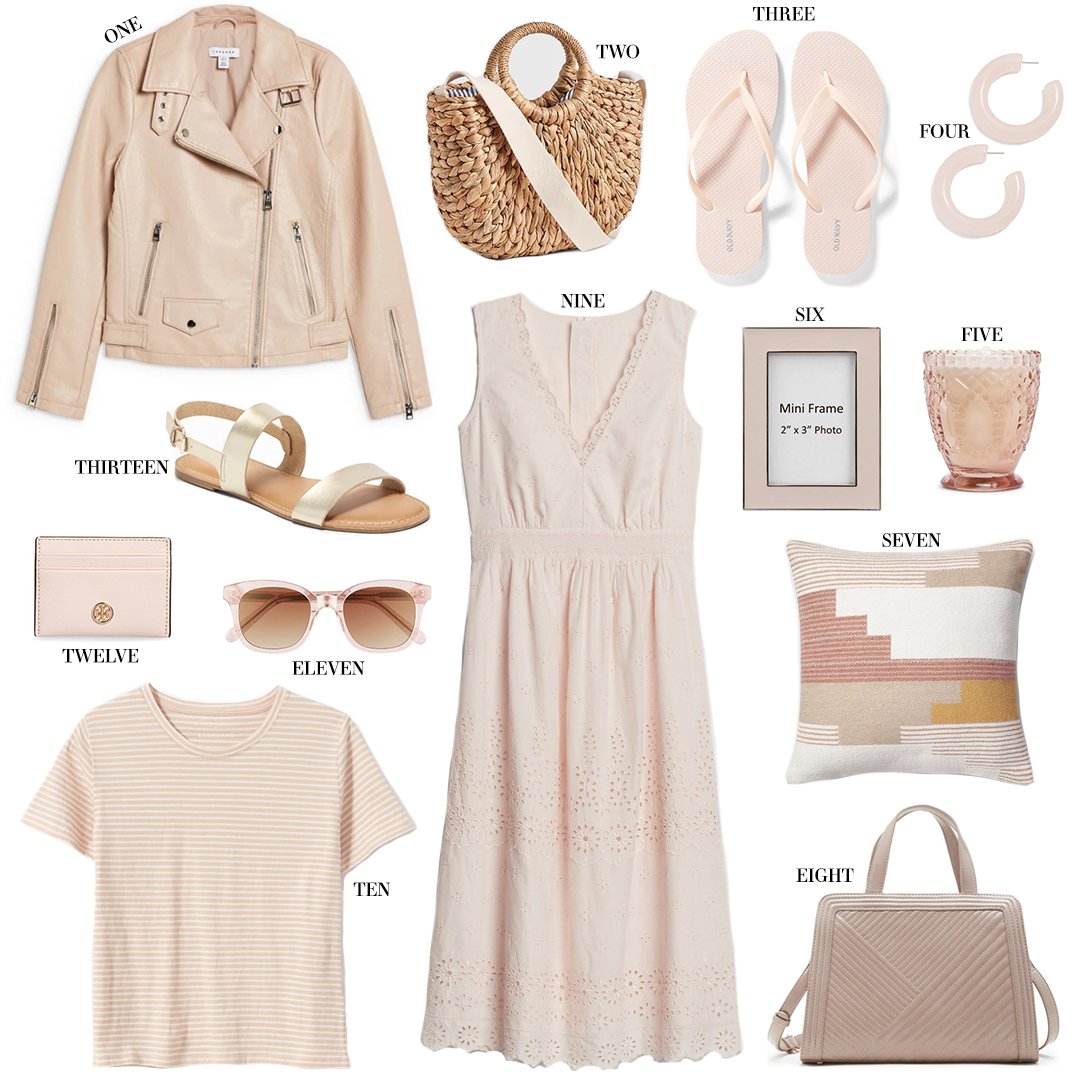 TOPSHOP FAUX LEATHER MOTO JACKET IN BLUSH // UNDER $100
