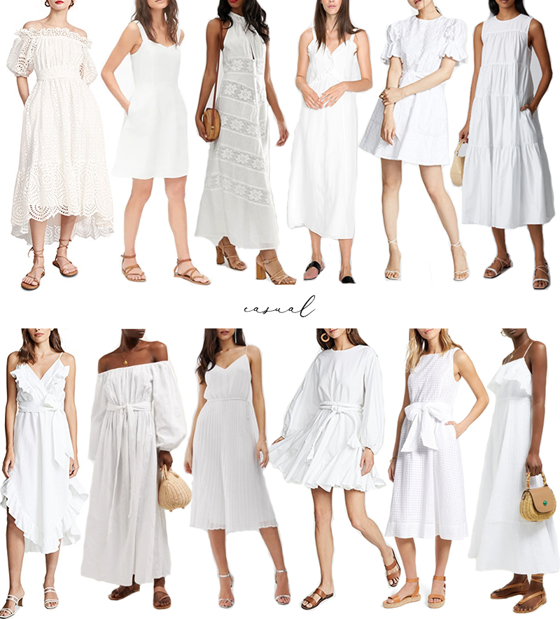 CHIC SUMMER WHITES | THE BEST CASUAL AND COCKTAIL STYLES // WEDDING STYLE
