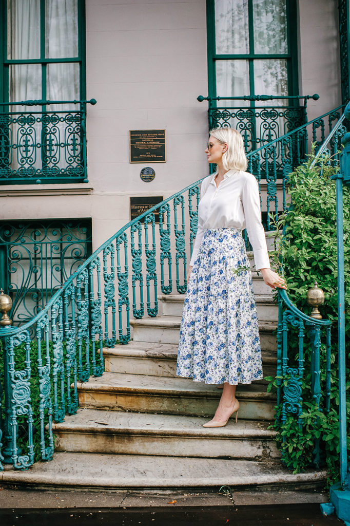 Merritt Beck, The Style Scribe | Charleston | Petersyn Floral Midi Skirt
