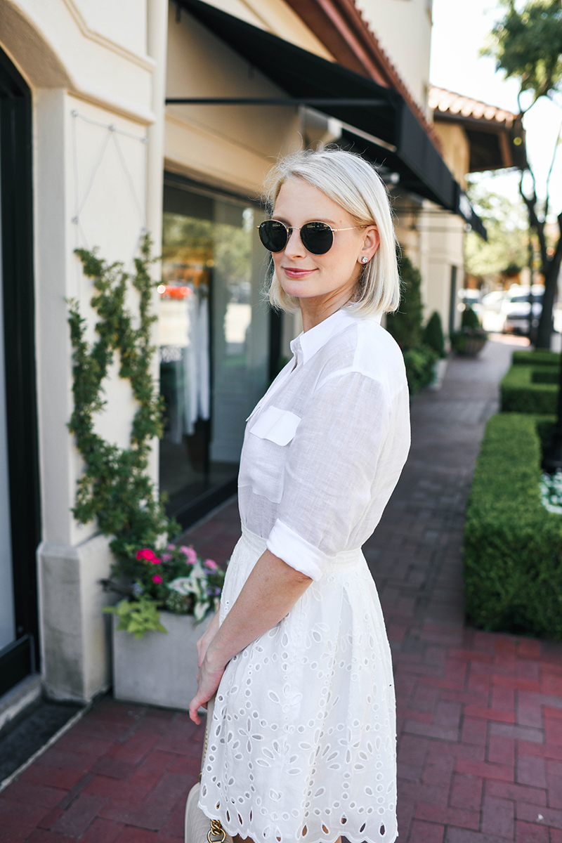 White Eyelet Mini Skirt | Summer Outfit Ideas