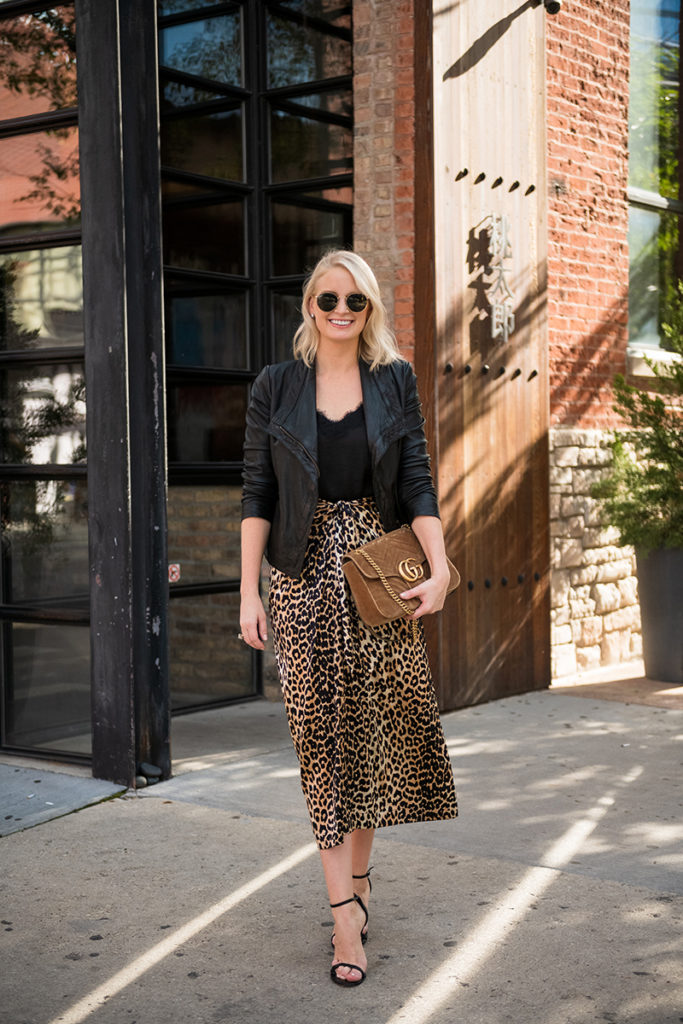Merritt Beck, Dallas Fashion Blogger | Ganni Leopard Midi Skirt