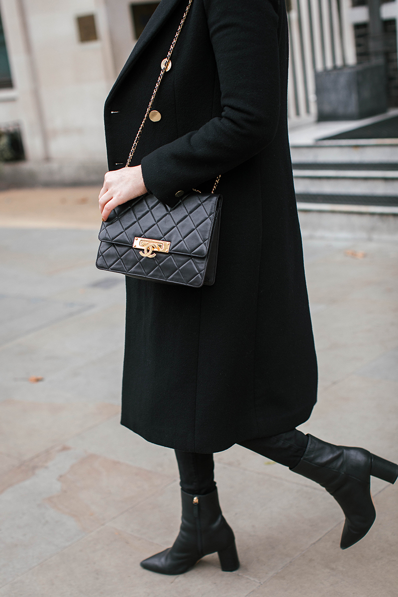 Black Chanel Bag with Gold Hardware