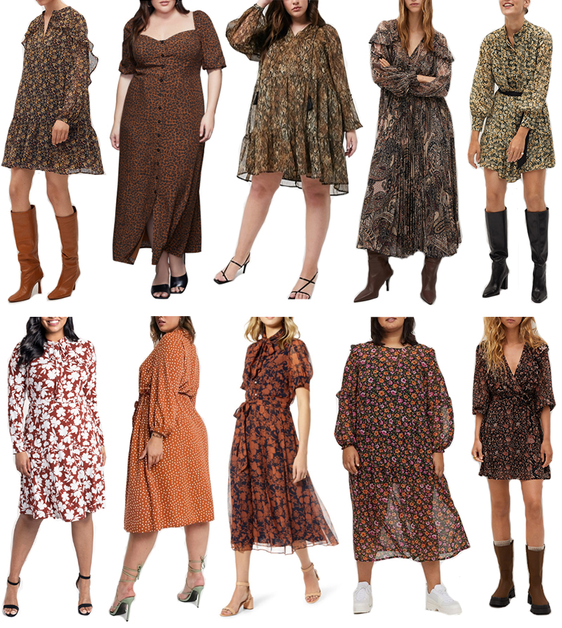 FALL PRINTED DRESSES FOR EVERY SIZE