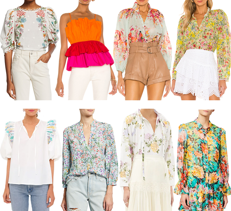 COLORFUL BLOUSES FOR SUMMER OVER $100
