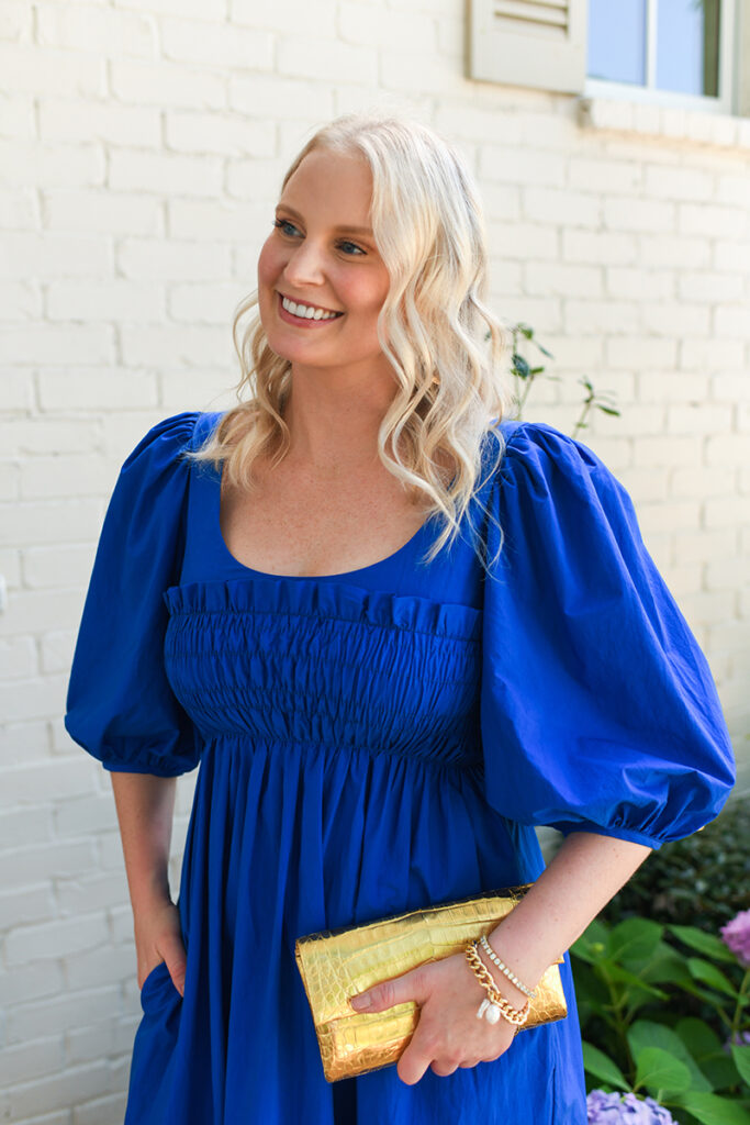 Merritt Beck in Ciao Lucia Blue Midi Dress // The Style Scribe, Dallas Fashion Blog