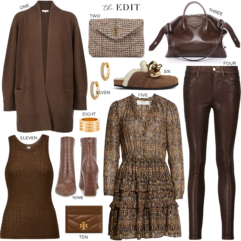 THE EDIT // SHADES OF BROWN - FALL STYLES BY VINCE, FRAME, GIVENCHY AND MORE