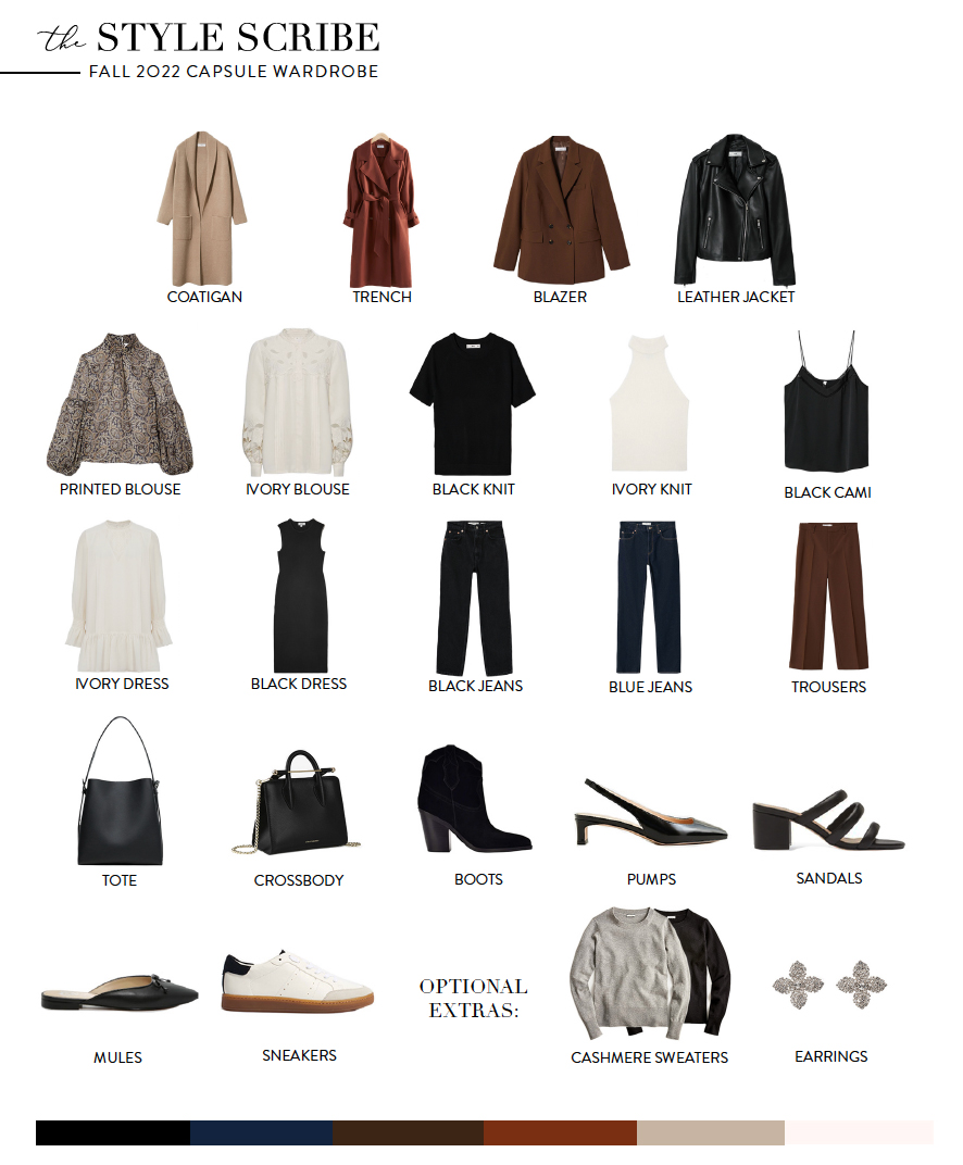 THE FALL 2022 CAPSULE WARDROBE BY THE STYLE SCRIBE