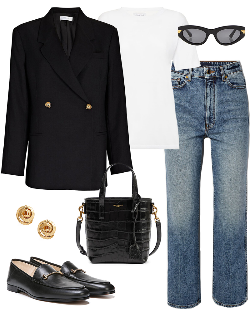 FALL OUTFIT INSPIRATION // BLAZER, JEANS AND LOAFERS LOOK