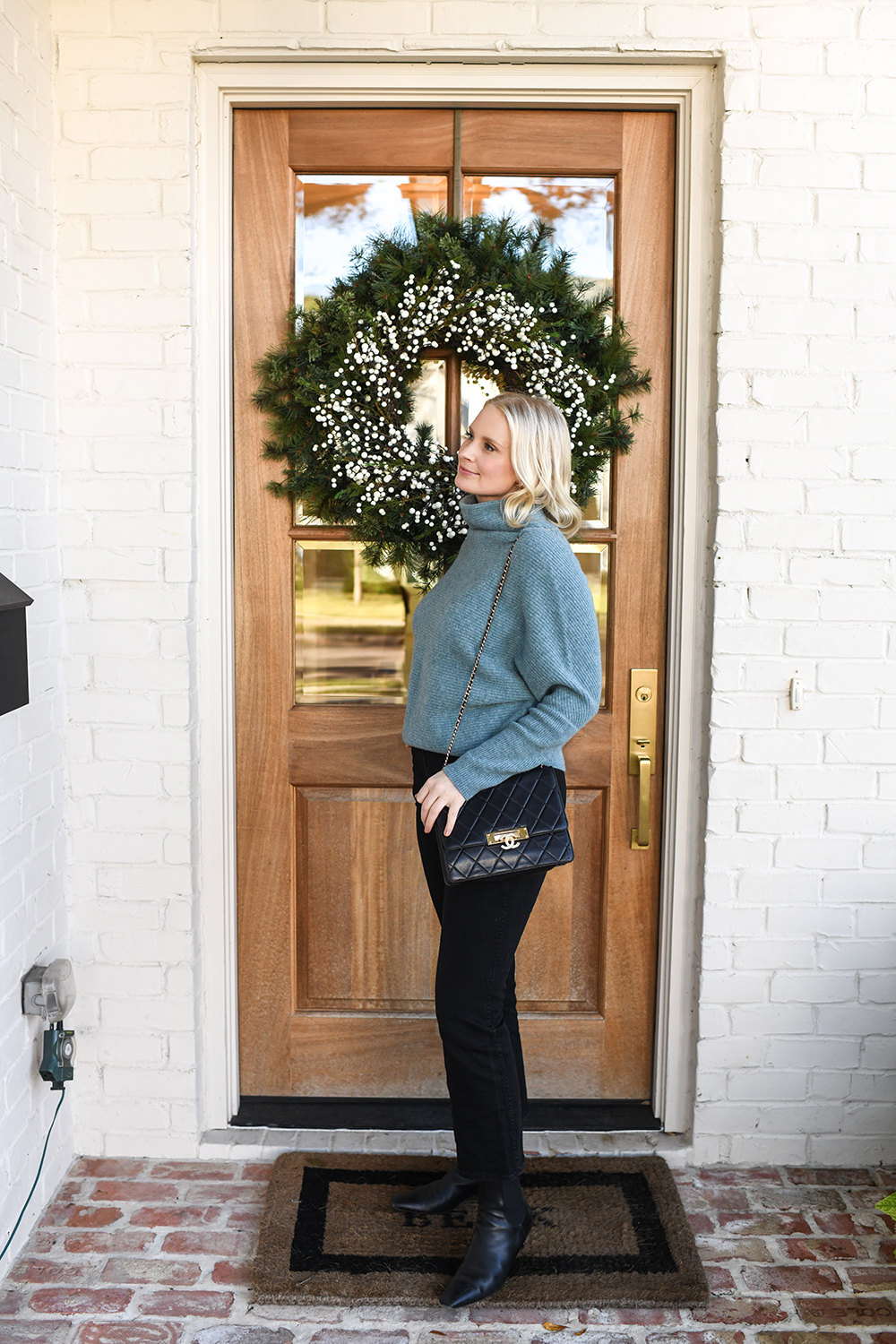 ALLSAINTS RIDLEY SWEATER IN OPPULENT BLUE // THE STYLE SCRIBE