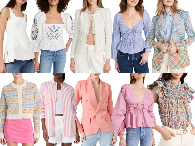 BEST SPRING TOPS, JACKETS AND SWEATERS FROM SHOPBOP